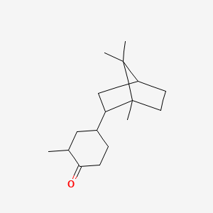molecular formula C17H28O B12650903 4-Isobornyl-2-methylcyclohexan-1-one CAS No. 63779-21-5