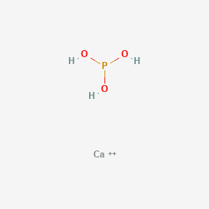 molecular formula CaH3O3P+2 B12650907 Calcium;phosphorous acid CAS No. 25493-06-5