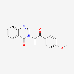 molecular formula C18H14N2O3 B12650916 4(3H)-Quinazolinone, 3-(1-(4-methoxybenzoyl)ethenyl)- CAS No. 108664-35-3