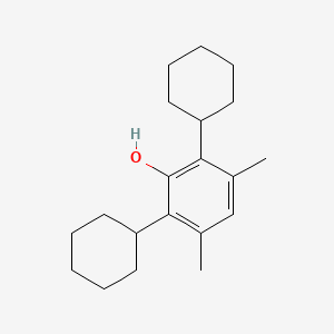 molecular formula C20H30O B12650920 2,6-Dicyclohexyl-3,5-xylenol CAS No. 93840-44-9