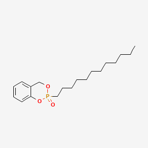 molecular formula C19H31O3P B12650924 4H-1,3,2-Benzodioxaphosphorin, 2-dodecyl-, 2-oxide CAS No. 142840-36-6