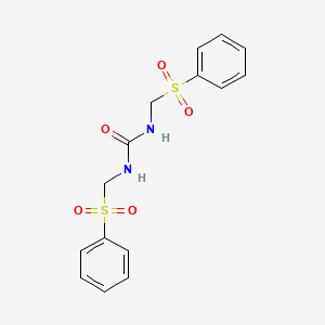 molecular formula C15H16N2O5S2 B12650951 1,3-Bis((phenylsulphonyl)methyl)urea CAS No. 76965-49-6