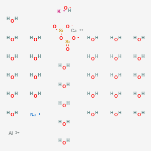 molecular formula AlCaH61KNaO36Si2+4 B12650971 Erionite, dealuminated CAS No. 100801-58-9