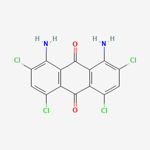 molecular formula C14H6Cl4N2O2 B12650977 1,8-Diamino-2,4,5,7-tetrachloroanthraquinone CAS No. 83578-92-1
