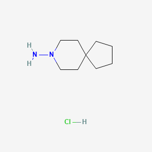 molecular formula C9H19ClN2 B12650992 8-Azaspiro(4.5)decan-8-amine, monohydrochloride CAS No. 168273-00-5