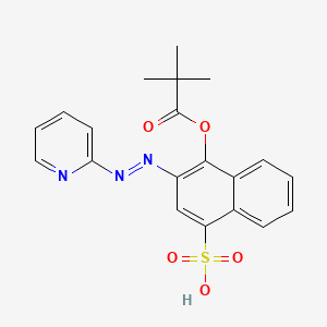 molecular formula C20H19N3O5S B12650999 2-(2-Pyridylazo)-4-sulpho-1-naphthyl pivalate CAS No. 94006-36-7