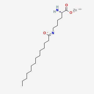 molecular formula C20H38N2O3Zn B12651032 Zinc(2+) N6-(1-oxotetradecyl)-L-lysinate CAS No. 61745-60-6