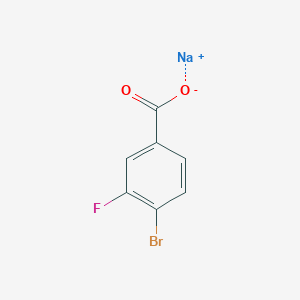 molecular formula C7H3BrFNaO2 B12651044 sodium;4-bromo-3-fluorobenzoate CAS No. 1535169-81-3
