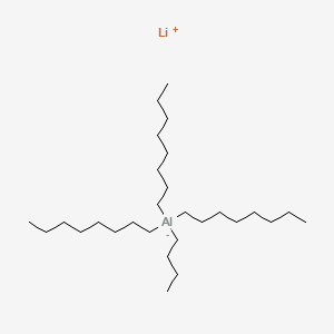 molecular formula C28H60AlLi B12651062 Lithium butyltrioctylaluminate CAS No. 76721-60-3