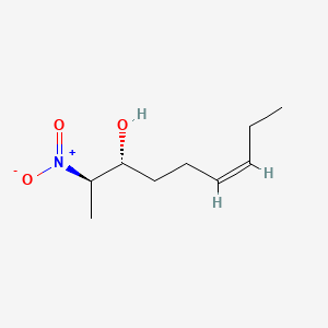molecular formula C9H17NO3 B12651074 6-Nonen-3-ol, 2-nitro-, (R*,R*-(Z))- CAS No. 138668-22-1