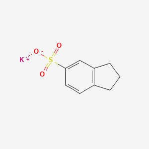 molecular formula C9H9KO3S B12651093 Potassium indan-5-sulphonate CAS No. 50402-68-1