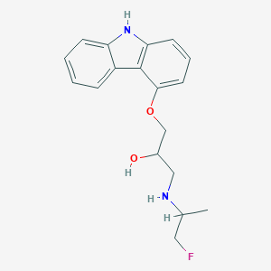 molecular formula C18H21FN2O2 B126511 Fluorocarazolol CAS No. 157989-11-2
