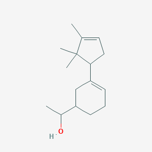 molecular formula C16H26O B1265110 1-[3-(2,2,3-Trimethylcyclopent-3-enyl)cyclohex-3-enyl]ethanol 
