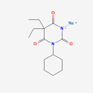 molecular formula C14H21N2NaO3 B12651110 Sodium 1-cyclohexyl-5,5-diethylbarbiturate CAS No. 94231-29-5
