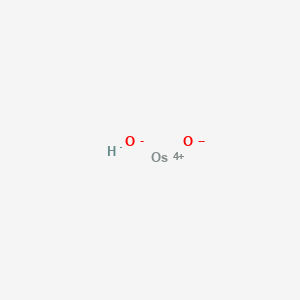 molecular formula HO2Os+ B12651163 Osmium hydroxide oxide (Os(OH)4O2) CAS No. 16984-68-2
