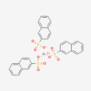 molecular formula C30H21AlO9S3 B12651207 Aluminium tri(naphthalene-2-sulphonate) CAS No. 21300-06-1