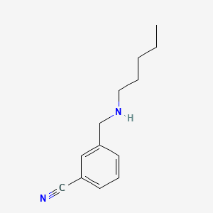 molecular formula C13H18N2 B12651243 Benzonitrile, 3-((pentylamino)methyl)- CAS No. 90390-01-5