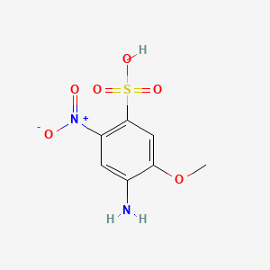 molecular formula C7H8N2O6S B12651247 5-Methoxy-2-nitrosulphanilic acid CAS No. 71720-50-8