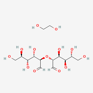 molecular formula C14H28O13 B12651306 d-Glucose, ether with ethylene glycol CAS No. 100402-59-3