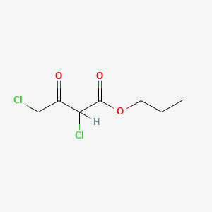 molecular formula C7H10Cl2O3 B12651327 Propyl 2,4-dichloro-3-oxobutyrate CAS No. 85153-46-4