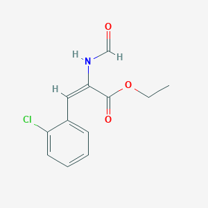 molecular formula C12H12ClNO3 B12651361 Ethyl 2-formamido (2-chlorophenyl) acrylate CAS No. 336111-17-2