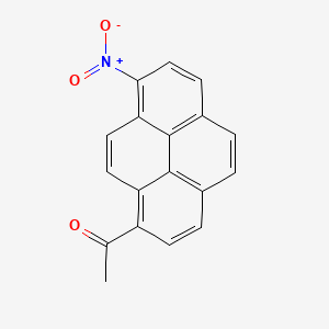 molecular formula C18H11NO3 B12651364 1-(8-Nitro-1-pyrenyl)-ethanone CAS No. 32832-28-3