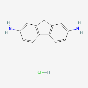 molecular formula C13H13ClN2 B12651384 9H-fluorene-2,7-diamine hydrochloride CAS No. 5178-56-3