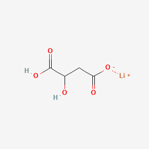 molecular formula C4H5LiO5 B12651393 Lithium hydrogen malate CAS No. 94333-48-9