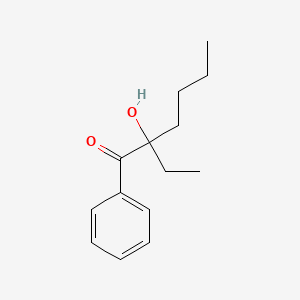 molecular formula C14H20O2 B12651513 2-Ethyl-2-hydroxyhexanophenone CAS No. 71868-00-3