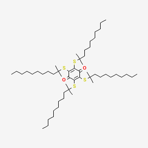 molecular formula C54H100O2S4 B12651588 Tetrakis(tert-dodecylthio)-p-benzoquinone CAS No. 52341-37-4