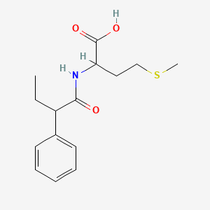 molecular formula C15H21NO3S B12651592 N-(1-Oxo-2-phenylbutyl)-DL-methionine CAS No. 92702-71-1