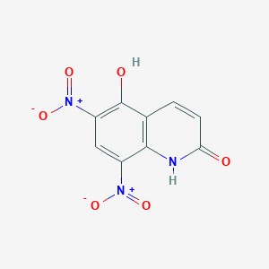molecular formula C9H5N3O6 B12651600 5-hydroxy-6,8-dinitro-1H-quinolin-2-one CAS No. 31570-98-6