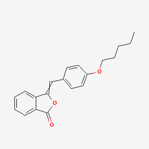 molecular formula C20H20O3 B12651621 3-((4-(Pentyloxy)phenyl)methylene)phthalide CAS No. 89673-52-9