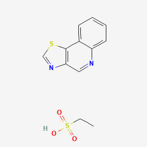 molecular formula C12H12N2O3S2 B12651709 Thiazolo(4,5-c)quinoline, monoethanesulfonate CAS No. 111199-29-2