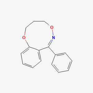 molecular formula C16H15NO2 B12651752 7-Phenyl-3,4-dihydro-2H-1,5,6-benzodioxazonine CAS No. 78845-85-9