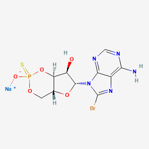 molecular formula C10H10BrN5NaO5PS B1265180 8-Bromoadenosine 3',5'-cyclic monophosphothiaoate, Sp-isomer sodium salt CAS No. 127634-20-2