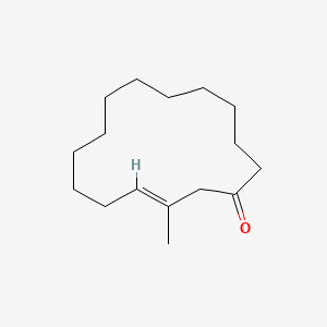 molecular formula C16H28O B12651865 3-Cyclopentadecen-1-one, 3-methyl- CAS No. 22442-02-0