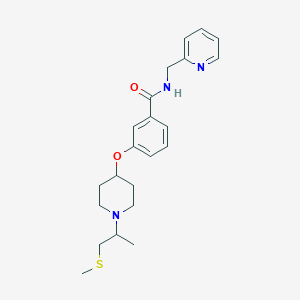 3-[[1-[1-(methylthio)propan-2-yl]-4-piperidinyl]oxy]-N-(2-pyridinylmethyl)benzamide