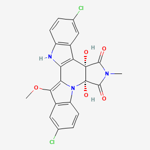 molecular formula C22H15Cl2N3O5 B1265193 Cladoniamide B 