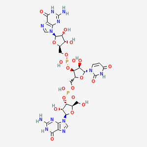 molecular formula C29H36N12O20P2 B12651954 Guanylyl-(3'.5')-uridylyl-(3'.5')-guanosine CAS No. 5746-20-3