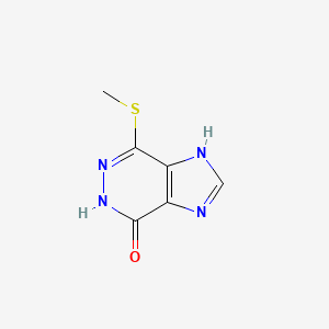 molecular formula C6H6N4OS B12651982 4-(Methylthio)-1H-imidazo(4,5-d)pyridazin-7-ol CAS No. 3438-77-5