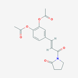 molecular formula C17H17NO6 B012652 N-(3,4-Diacetoxycinnamoyl)-2-pyrrolidone CAS No. 110882-08-1