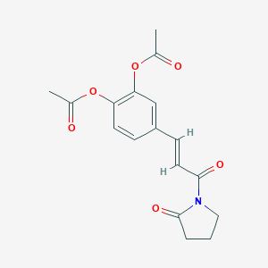 [2-acetyloxy-4-[(E)-3-oxo-3-(2-oxopyrrolidin-1-yl)prop-1-enyl]phenyl] acetate