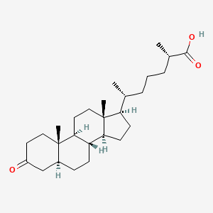 molecular formula C27H44O3 B1265200 (5alpha,25S)-3-oxocholestan-26-oic acid 