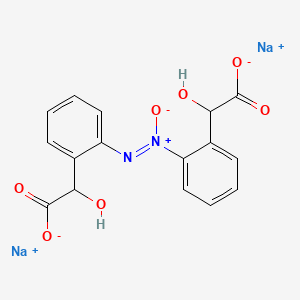 molecular formula C16H12N2Na2O7 B12652003 Disodium 2,2'-azoxybis(hydroxyphenylacetate) CAS No. 94166-72-0