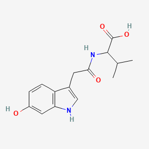 2-[[2-(6-hydroxy-1H-indol-3-yl)acetyl]amino]-3-methylbutanoic acid