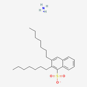 molecular formula C24H39NO3S B12652025 Ammonium diheptylnaphthalenesulphonate CAS No. 93962-85-7
