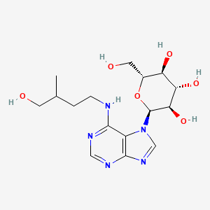 molecular formula C16H25N5O6 B1265203 dihydrozeatin-7-N-glucose 