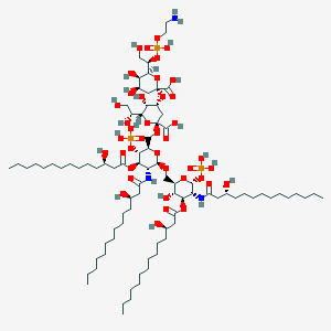 molecular formula C86H160N3O40P3 B1265205 7-O-[(2-aminoethyl)phosphoryl]-alpha-Kdo-(2->4)-alpha-Kdo-(2->6)-lipid IVA 