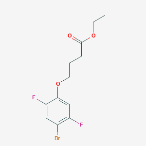 molecular formula C12H13BrF2O3 B12652105 Ethyl 4-(4-bromo-2,5-difluoro-phenoxy)butanoate 